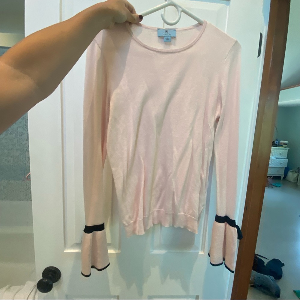 cute pink sweater blouse